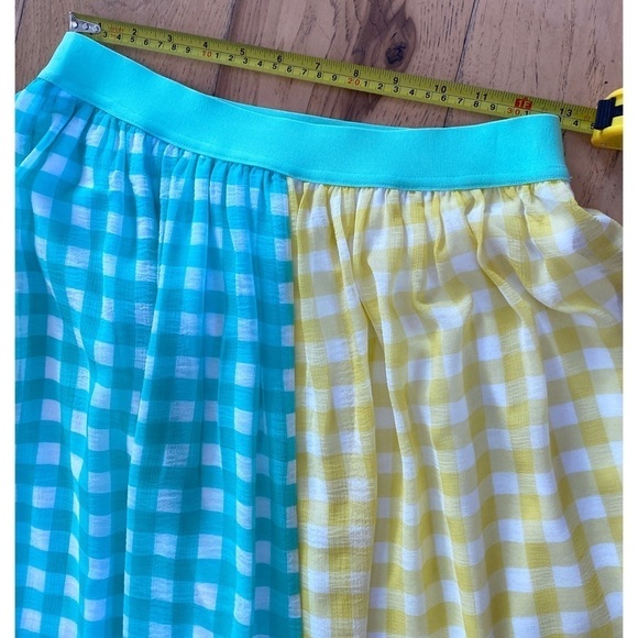 NWT Eva Franco Lynsey Gingham Colors Maxi Skirt S​​​​​ - Picture 6 of 14